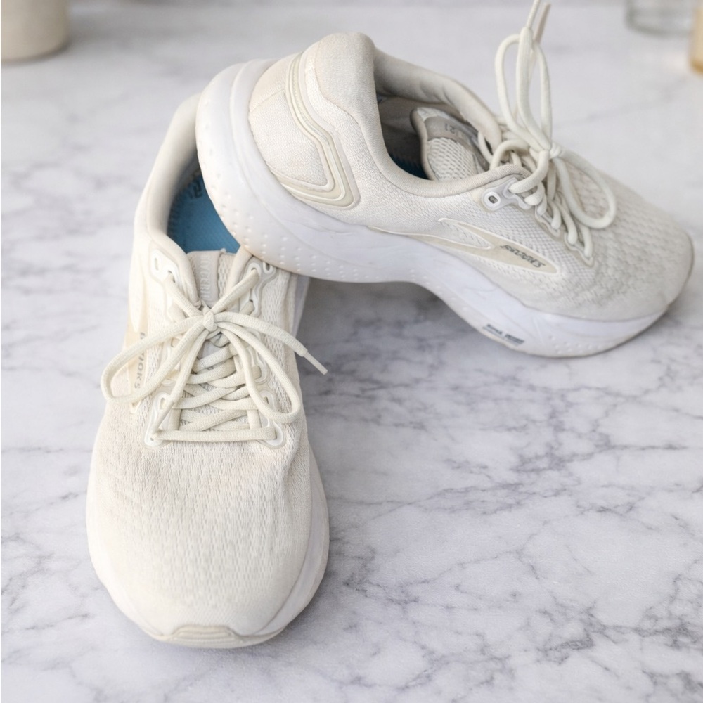 Brooks Glycerin White Running Shoes